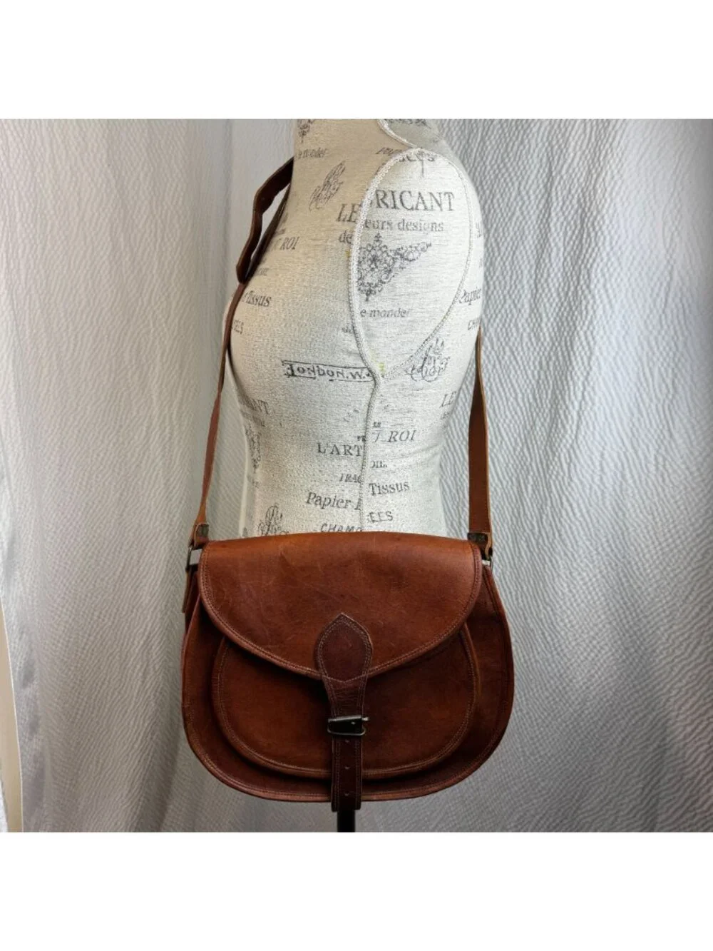 Satchel & Fable Leather Purse Gypsy Crossbody Satchel Shoulder Tote Travel Bag